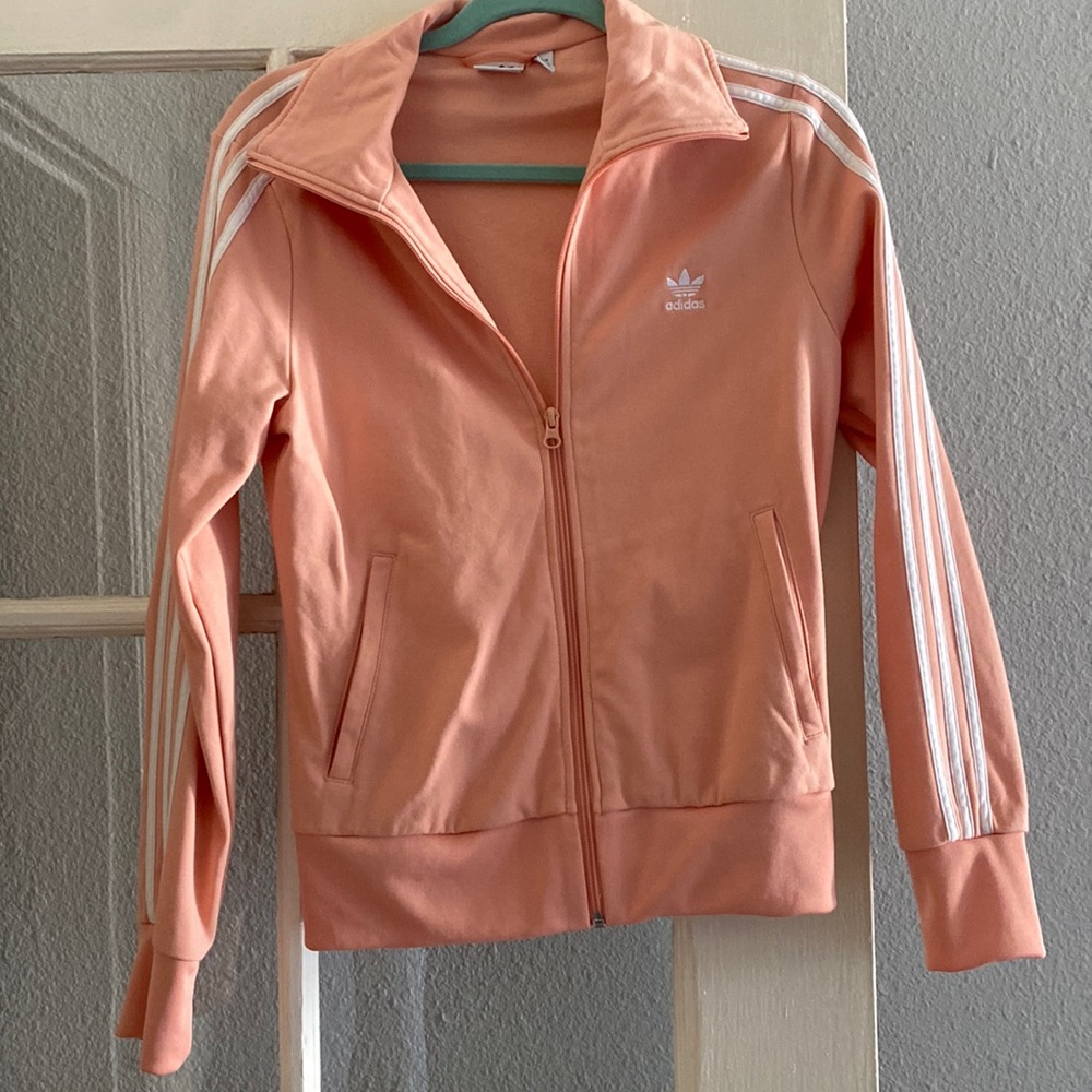 Adidas peach tracksuit jacket